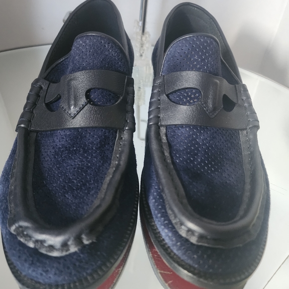 Christian Louboutin Navy Blue Suede Loafers.100% AuthenticSize 36.5. - Picture 3 of 12